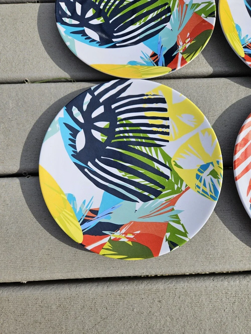 Tropical Jungle Monstera Palm Dinner Plates 9